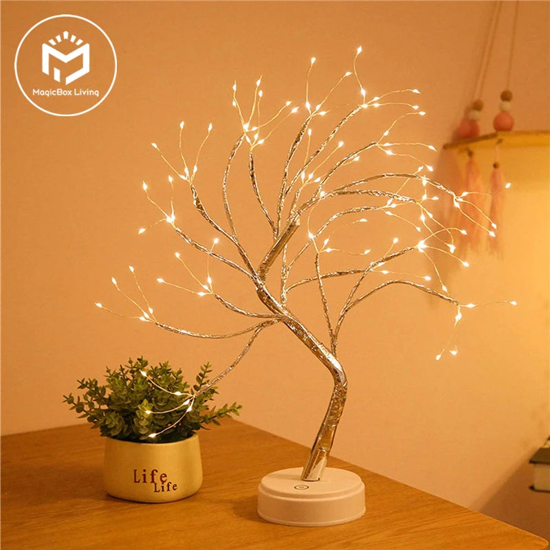 LED Night Light Mini Christmas Tree Copper Wire