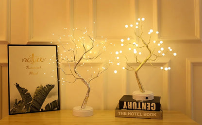 LED Night Light Mini Christmas Tree Copper Wire