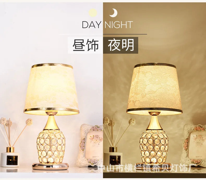 European-Style Crystal Table Lamp Ins Simple Modern