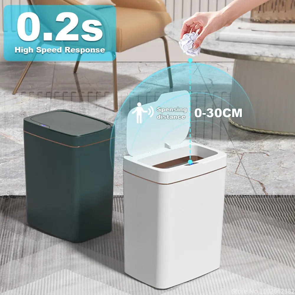 15/18L Smart Sensor Trash Can Garbage Bucket Waterproof